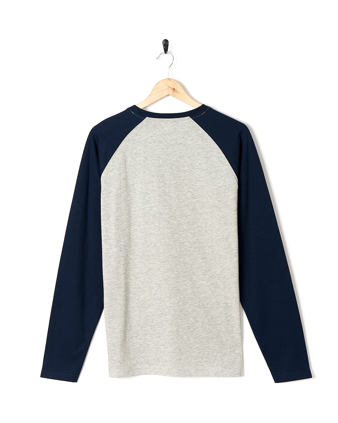 A Speed - Mens Long Sleeve Raglan T-Shirt in blue and navy by Saltrock.