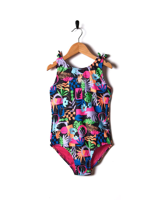 A Sunny Zephyr - Swimsuit - Black Print with flamingos on it. (Brand Name: Saltrock)