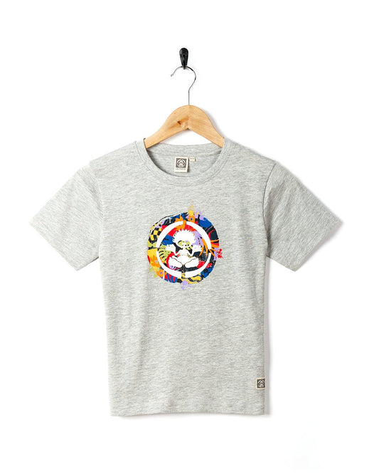 A Saltrock t-shirt with a colorful design on it.