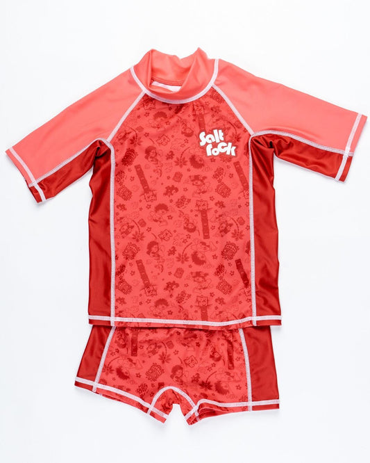 Tiki Tok - Kids Swim Set - Red - Saltrock