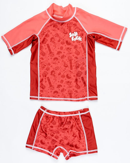 Tiki Tok - Kids Swim Set - Red - Saltrock