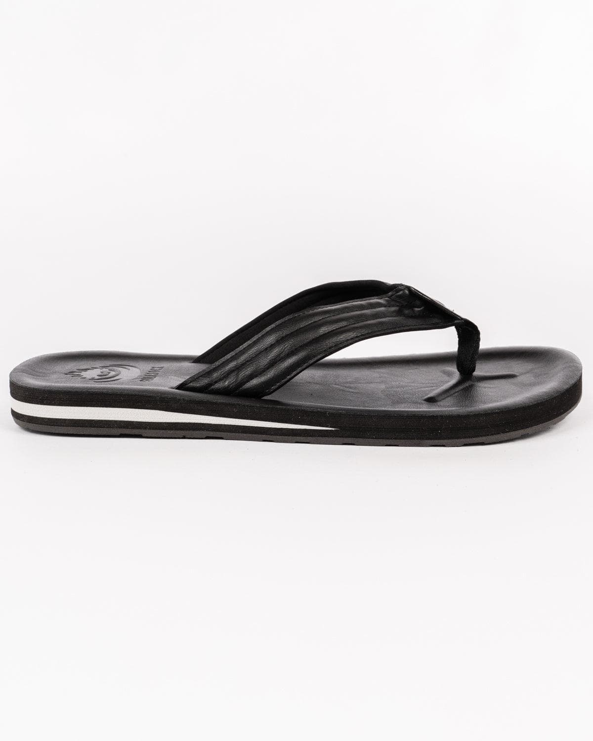 Utah - Leather Flip Flops - Black - Saltrock