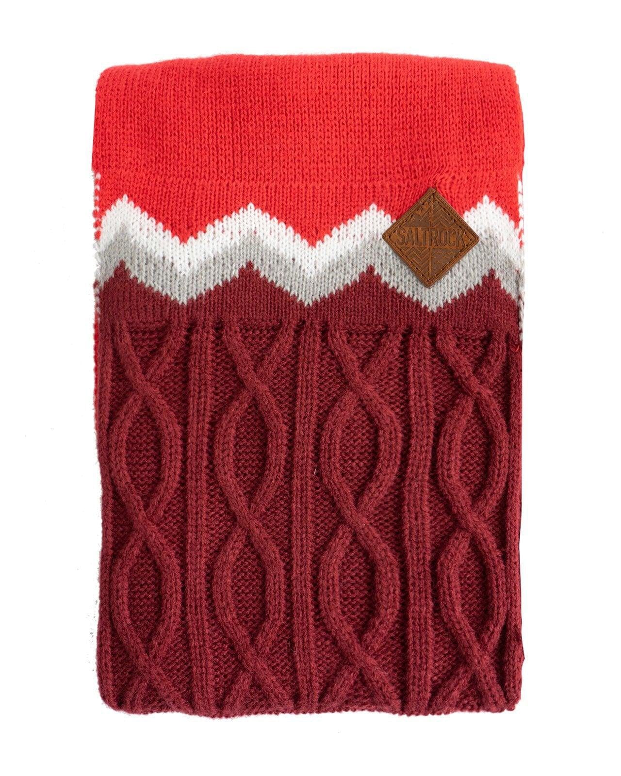 Wavey - Kids Cable Knit Scarf - Red - Saltrock