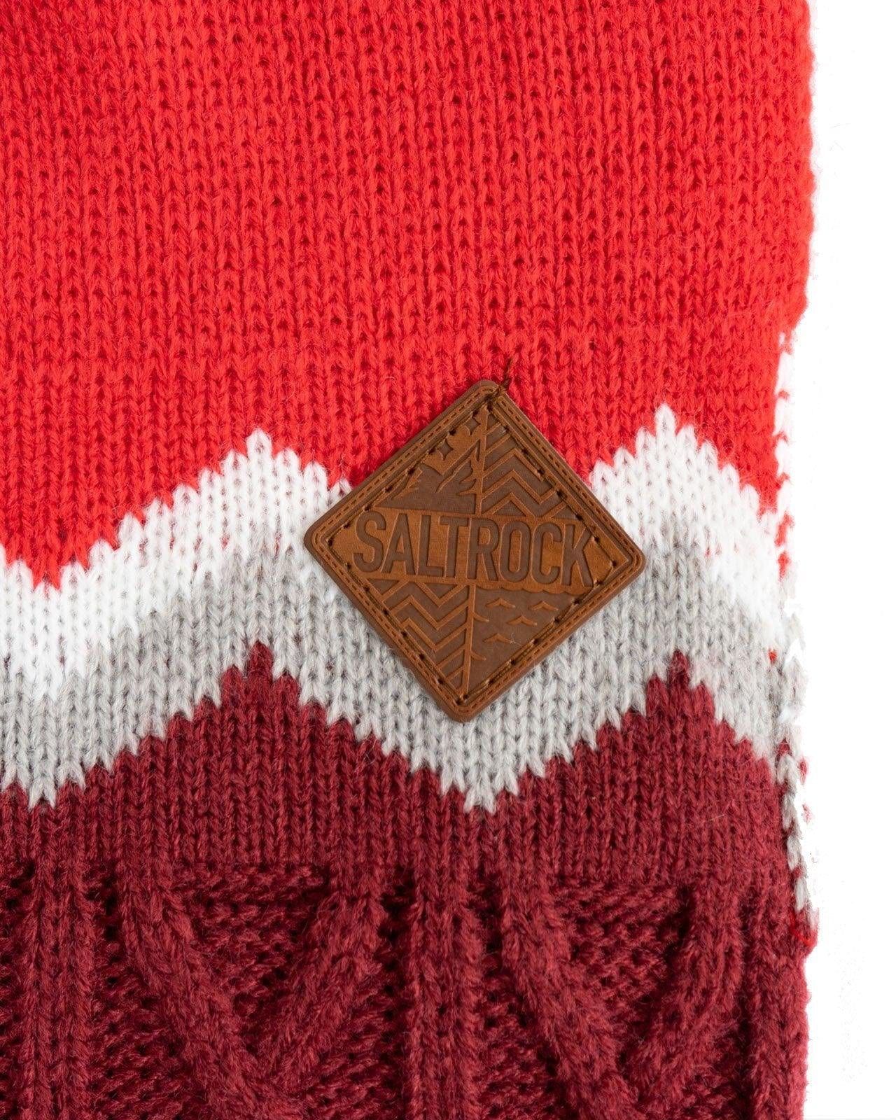 Wavey - Kids Cable Knit Scarf - Red - Saltrock
