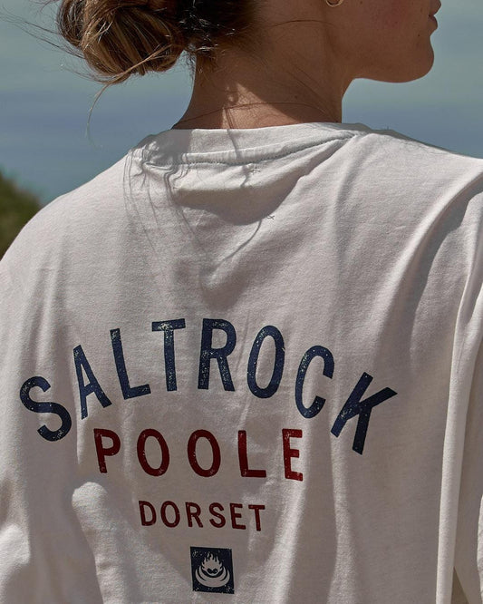 Location - Womens T-Shirt - Poole - White - Saltrock